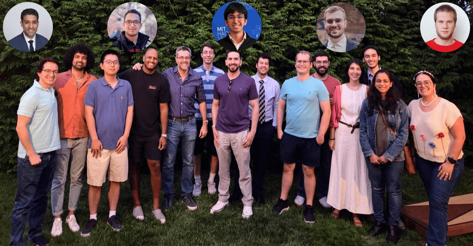 Division of Health AI lab, current team group photo with inset headshots