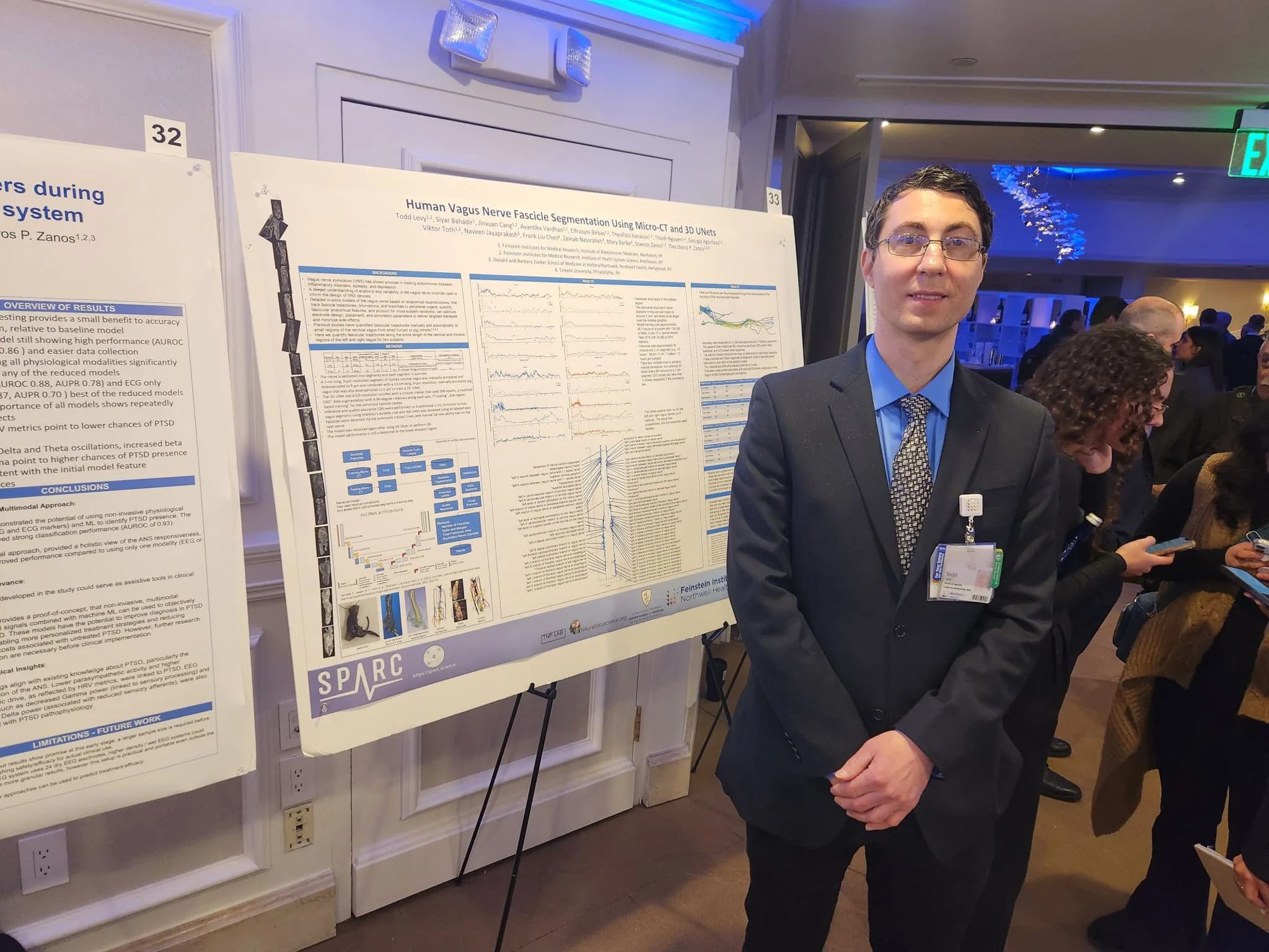Senior biomedical engineer Todd Levy presenting research on human vagus nerve fascicle segmentation at the SPARC conference